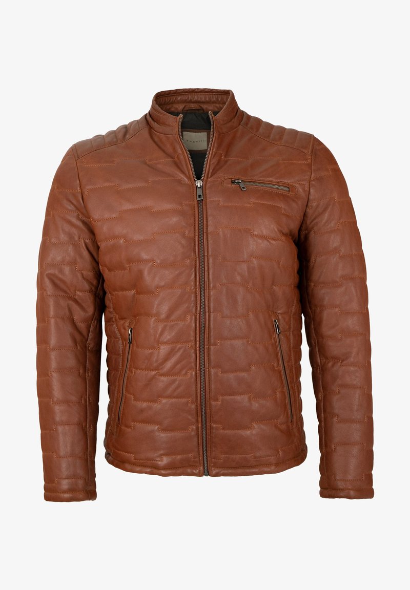 bugatti Lederjacke - rotbraun