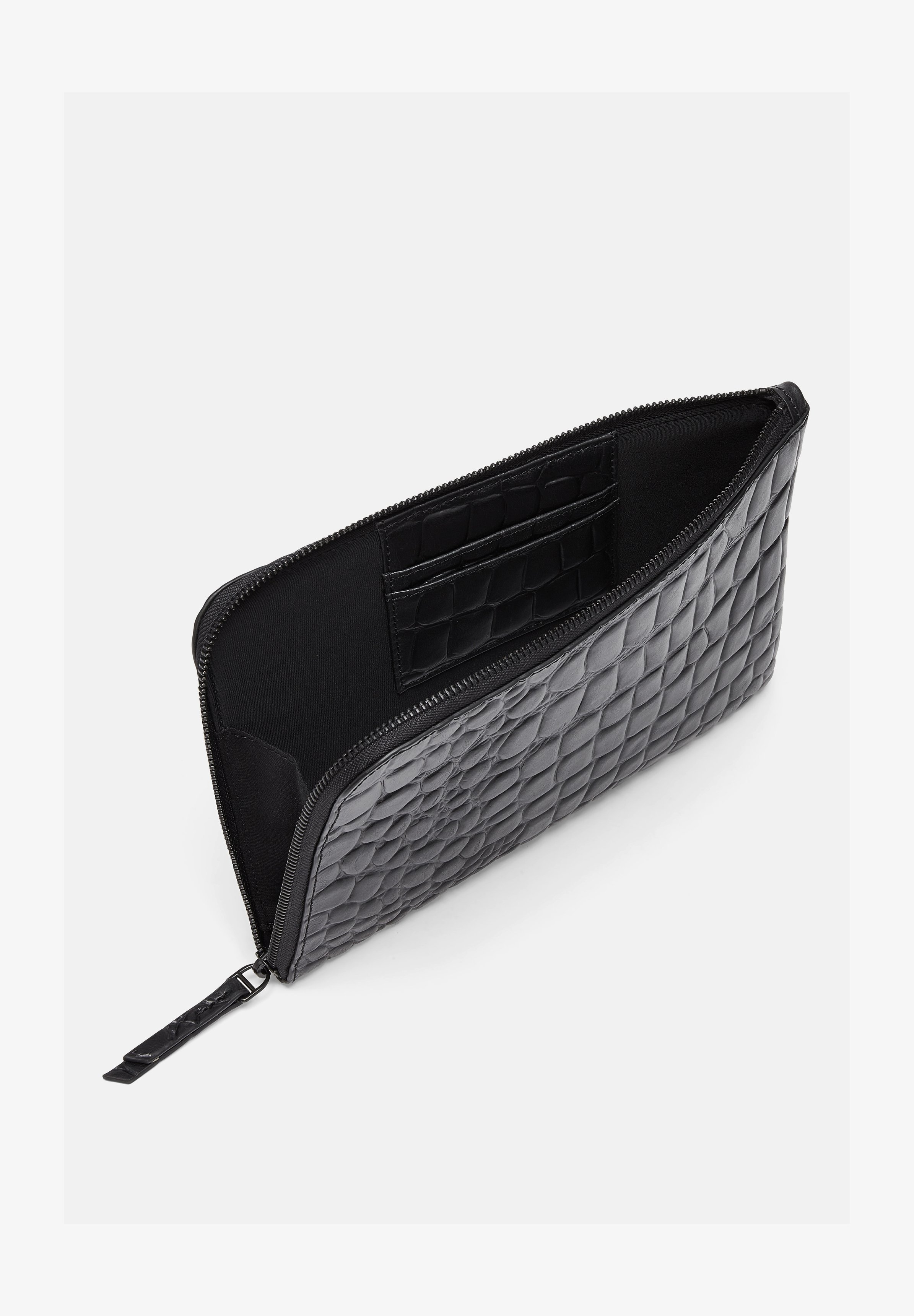 Custodia Per IPad E Laptop Donna LIEBESKIND - Pelle Effetto Coccodrillo Con Scritta 'CROCO' - Chiusura Lampo, Due Scomparti Interni - Portatile Elegante