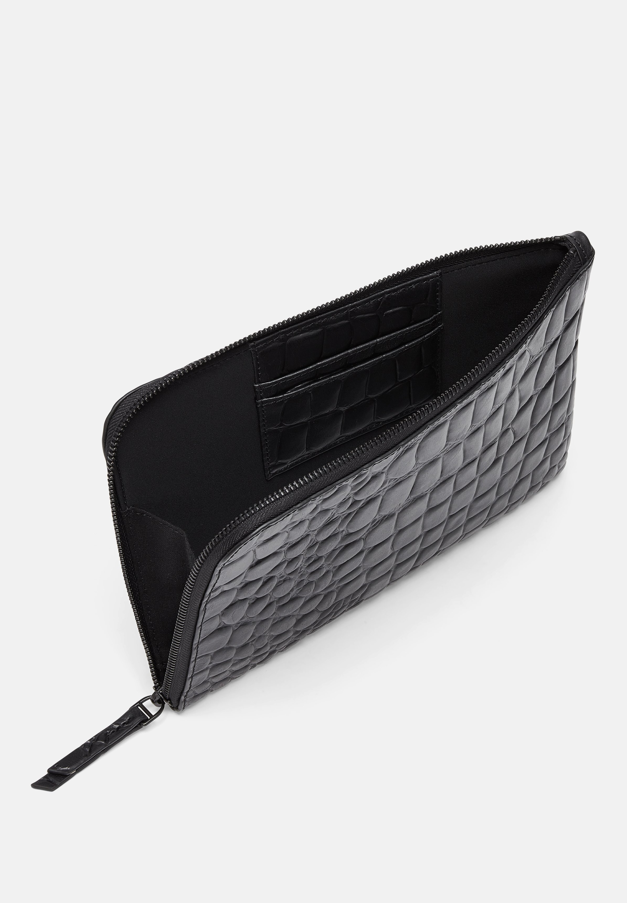 Custodia Per IPad E Laptop Donna LIEBESKIND - Pelle Effetto Coccodrillo Con Scritta 'CROCO' - Chiusura Lampo, Due Scomparti Interni - Portatile Elegante