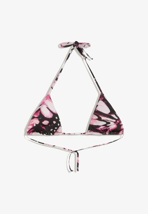 Bershka, PRINTED TRIANGLE - BIKINI - Bikinitop - pink