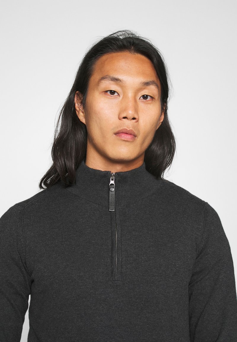 Herren Strickjacken | INDICODE JEANS ANCONA Strickpullover charcoal mix/grau - VO57304 Herren Strickjacken | INDICODE JEANS ANCONA Strickpullover charcoal mix/grau - VO57304