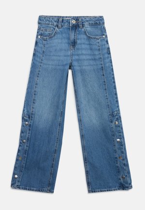 ONLY GIRLS, KOGHOPE WIDE BUTTON - Jean droit - light blue denim