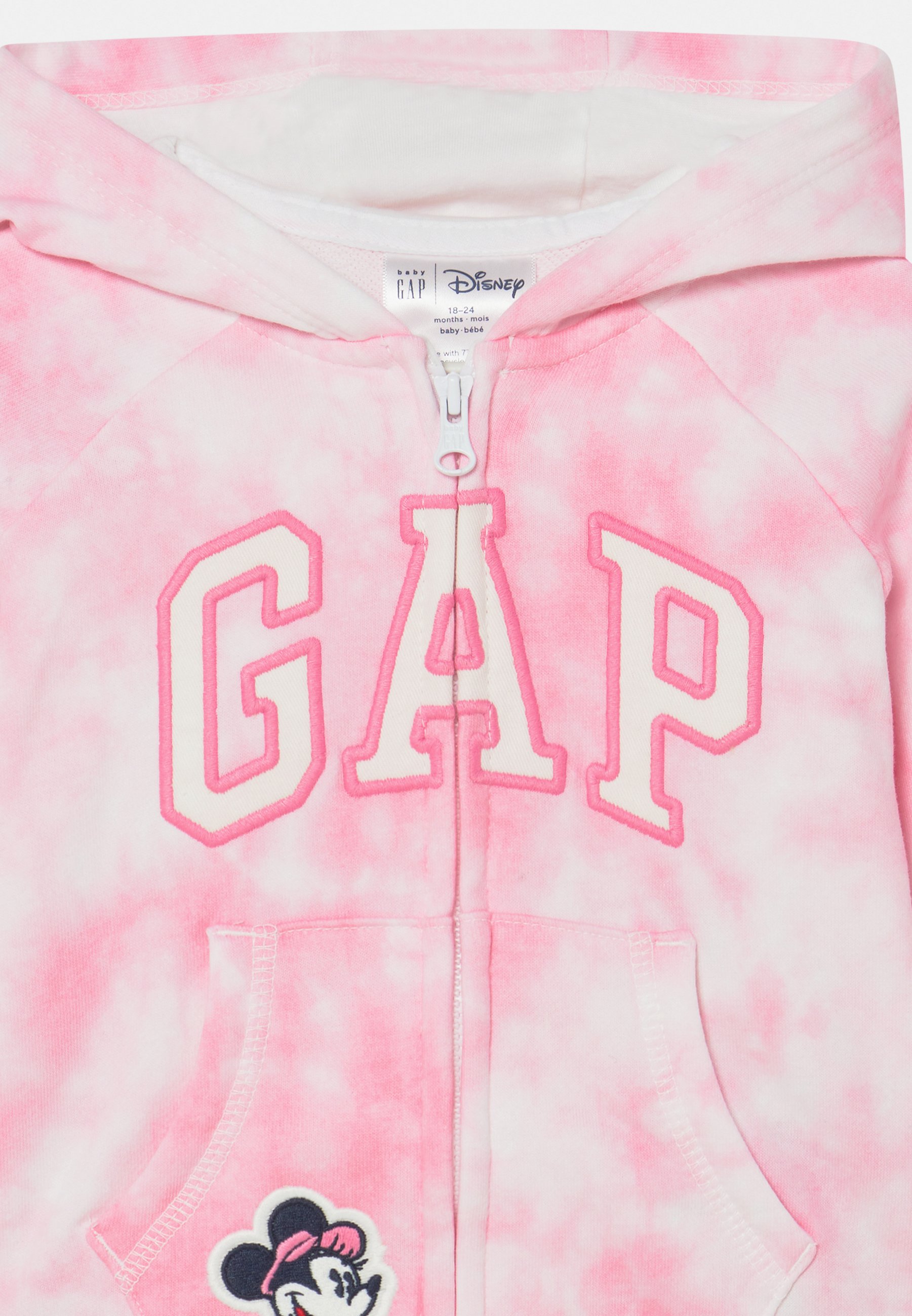 Gap Disney Logo Baby Girl Zipup Sweatshirt, Size: 0-3m, Pink