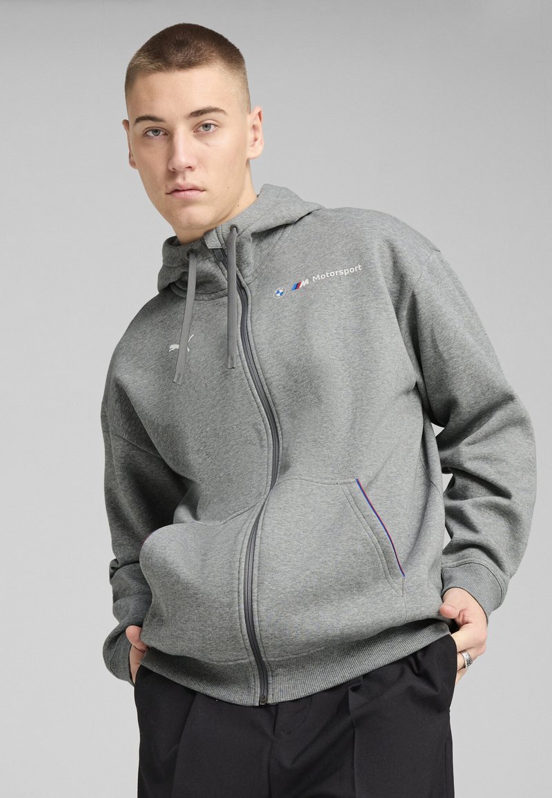 Puma - BMW   - Zip-up sweatshirt - medium gray heather, Enlarge