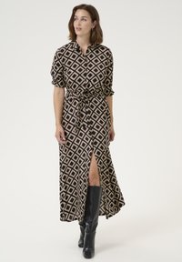 Kaffe KAVELANA - Maxi šaty - black deep feather g chestnut