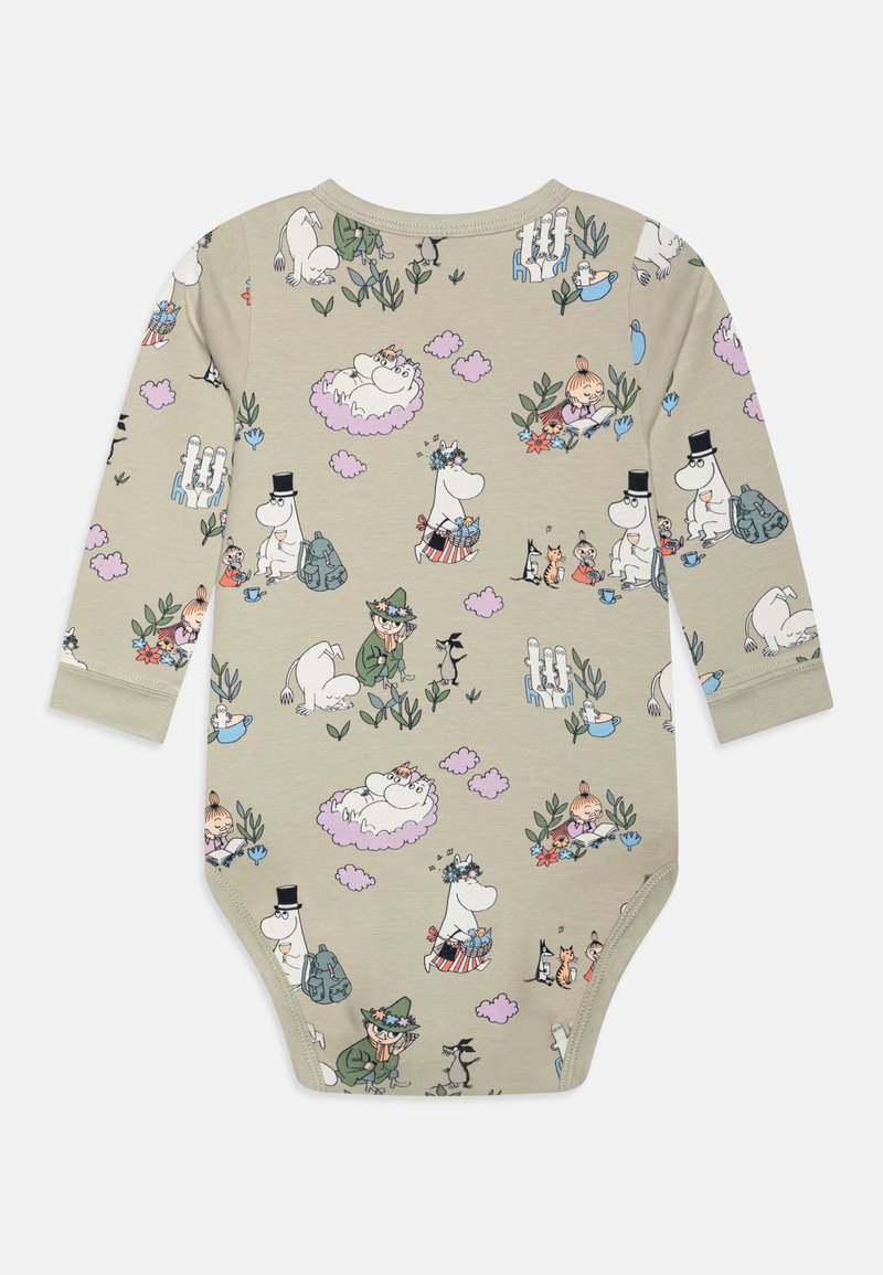 Lindex MOOMIN UNISEX Long sleeved top light dusty aqua/khaki