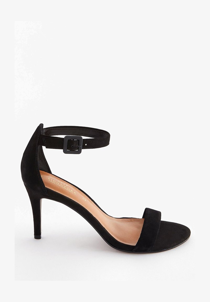 Next SIGNATURE LEATHER MID HEEL SANDALS - Kõrge kontsaga sandaalid - black