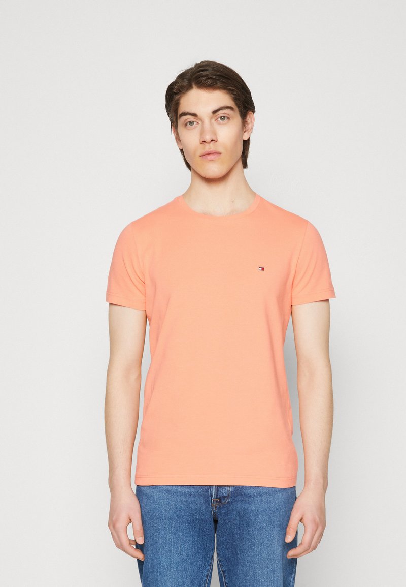 Tommy Hilfiger STRETCH SLIM FIT TEE Basic Tshirt peach dusk