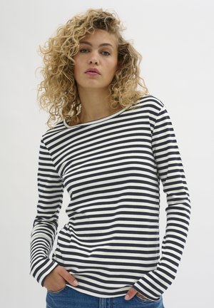 DANA - Langarmshirt - navy w off white stripe