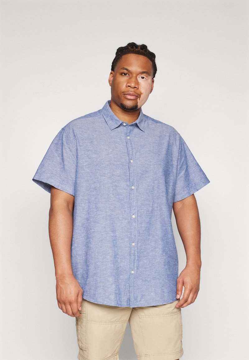 Jack & Jones JJELINEN PLUS SHIRT - Majica - blue