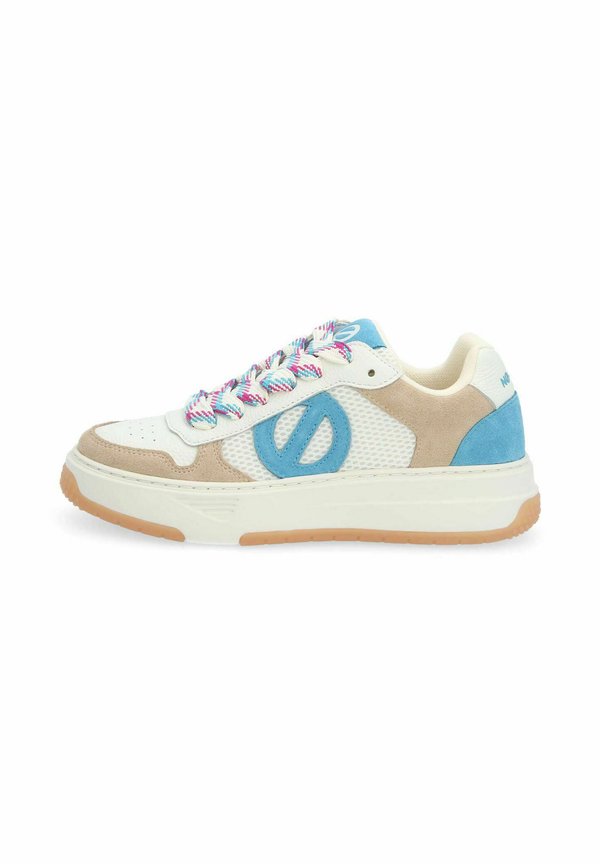 Sneaker low - beige blanc casse bleu