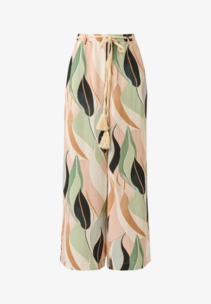 Adrianna Papell, AIRFLOW PANT WITH BELT - Bukser - seafoam flowing leaf