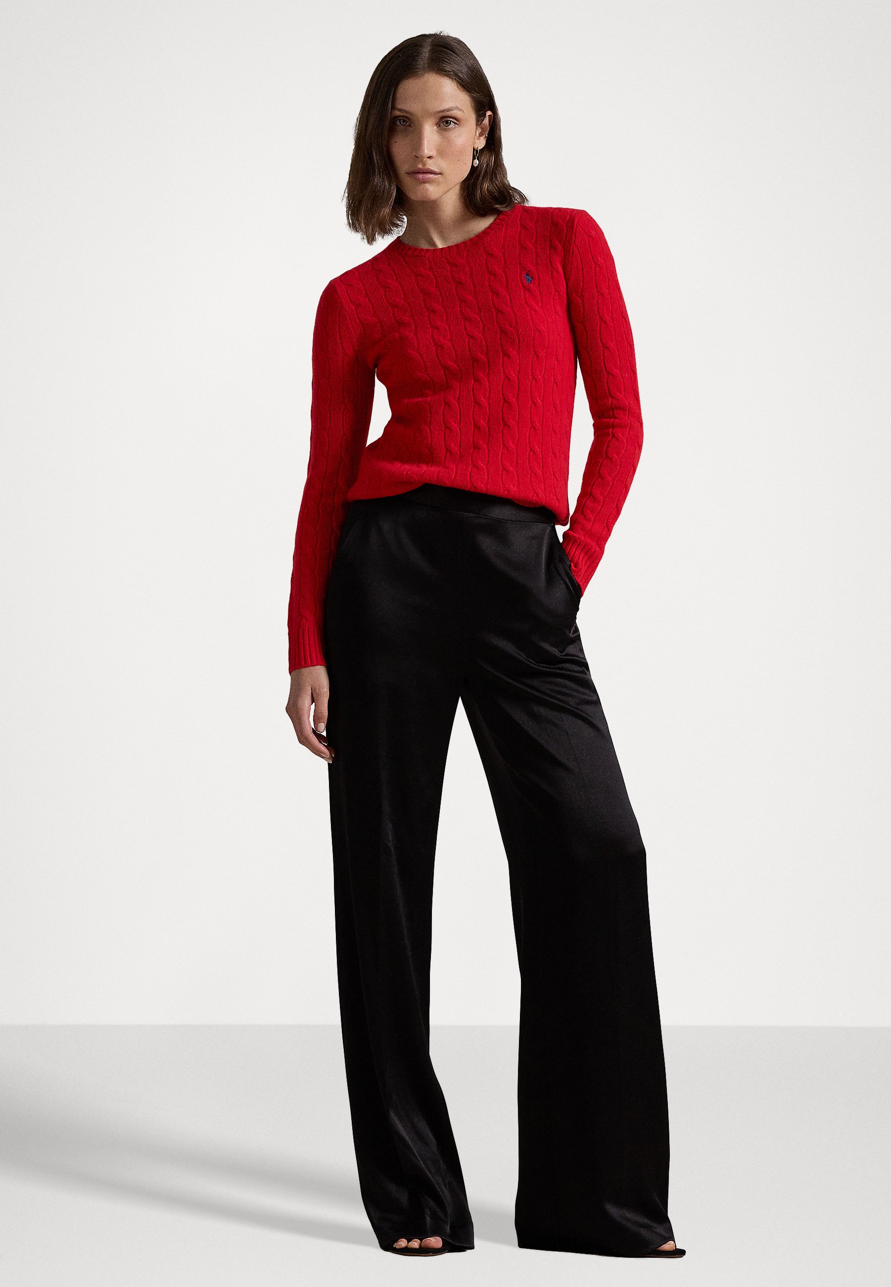 Polo Ralph Lauren CABLE KNIT WOOL CASHMERE JUMPER - Jumper - fall red/red -  Zalando.co.uk