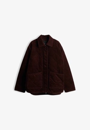 OPUS, LOOSE FIT DIAMOND QUILTING - Übergangsjacke - cherry jam