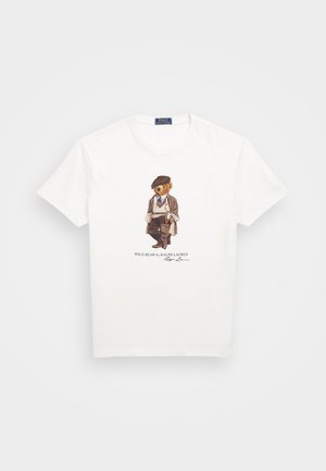 Polo Ralph Lauren CUSTOM SLIM FIT POLO BEAR JERSEY T-SHIRT - T-shirt imprimé - white