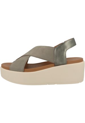 Korkeakorkoiset sandaalit - olive