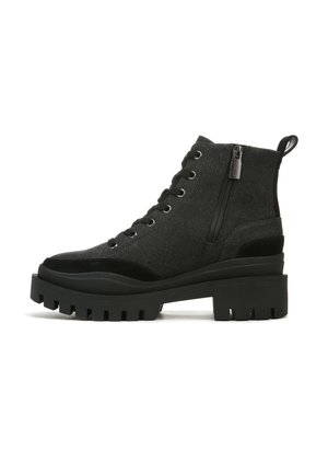 MELLIE - Platform ankle boots - black canvas sde