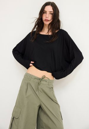 Stradivarius, LONG SLEEVE T-SHIRT - T-shirt à manches longues - black