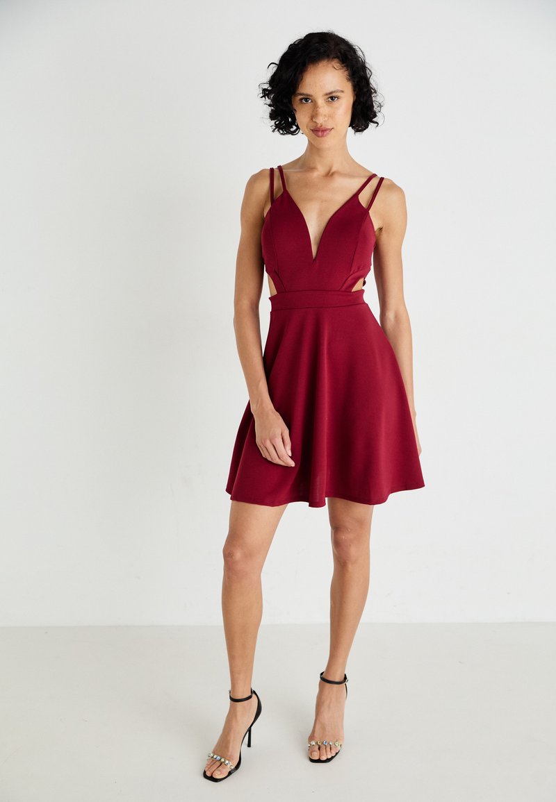 sachin and babi light blue dress WAL G. MILLY STRAP SKATER - Cocktail dress / Party dress - wine/bordeaux