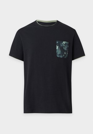 Pier One, CONTRAST  PRINTED POCKET TSHIRT - T-Shirt print - black