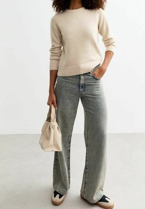 Striktrøje - beige