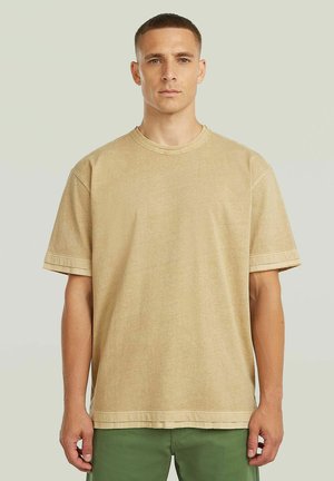 G-STAR, WASHED DISTRESSED RELAXED T-SHIRT - T-Shirt basic - cream gd