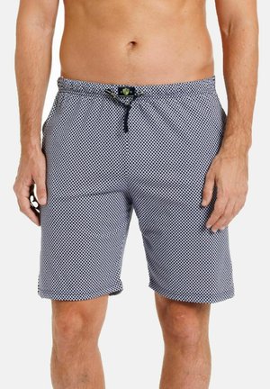 ALLOVERPRINT MIT SEITENTASCHEN - Pyjama bottoms - navy weiß