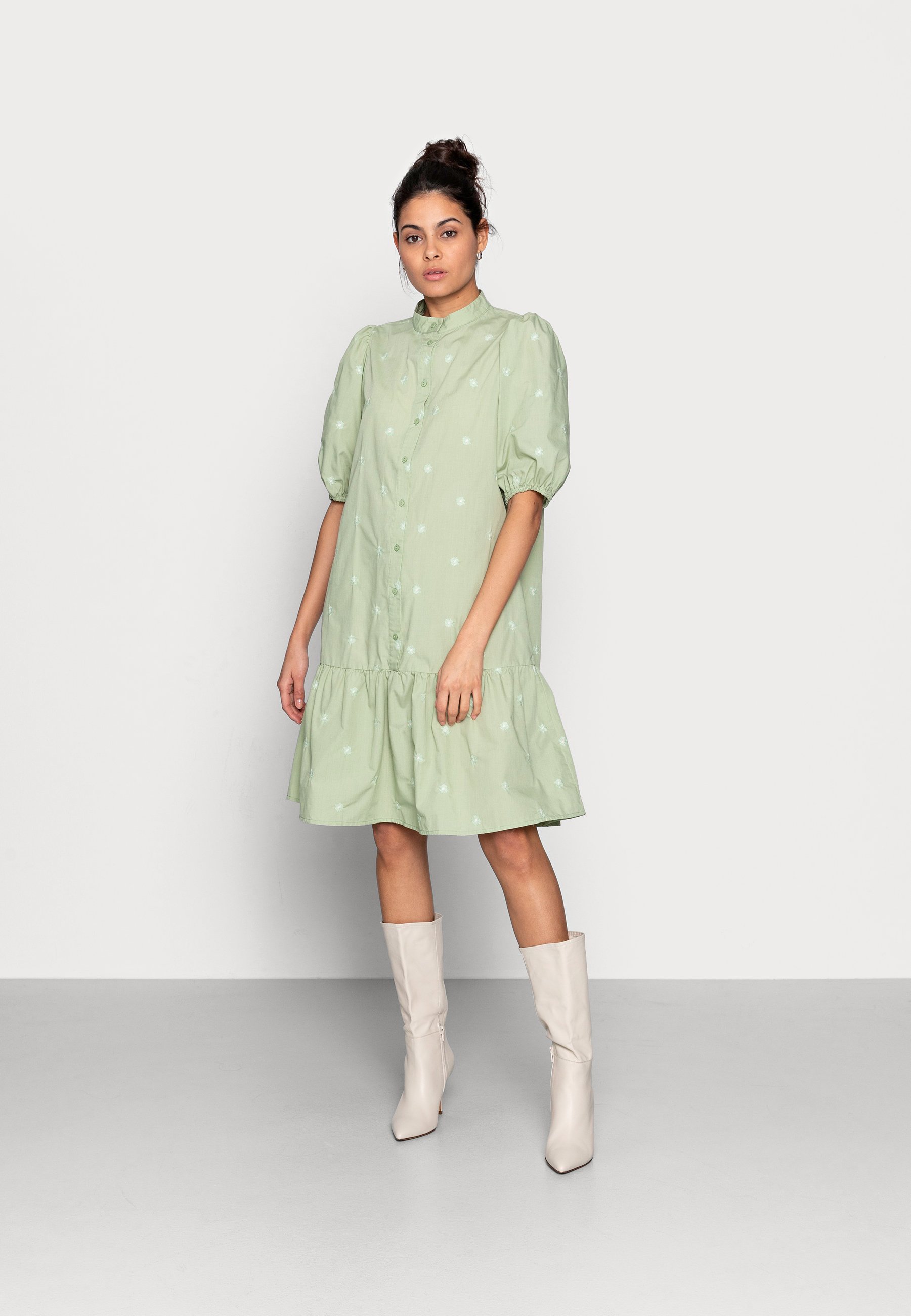 Moss Copenhagen NONA SHIRT DRESS - Abito a camicia - reseda/verde - Zalando .it