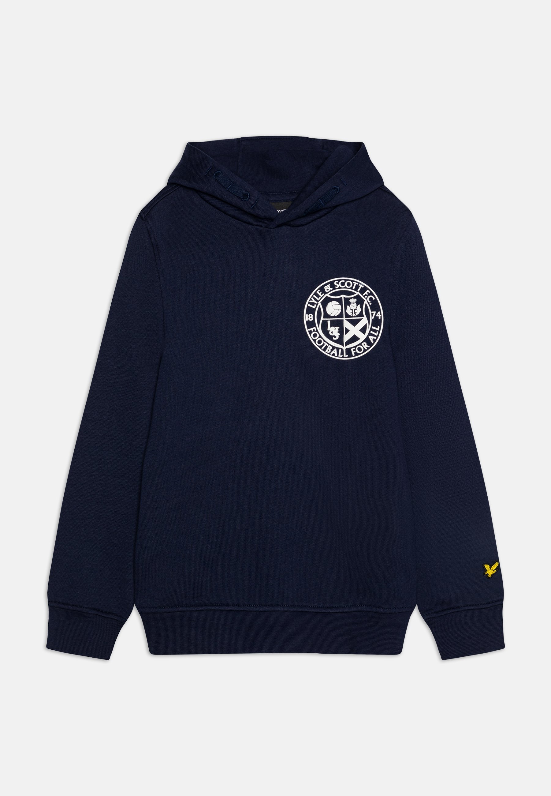 Felpa Lyle & Scott Football World Graphic – Uomo, Girocollo Nera, Taglia S, Collezione Primavera/Estate 2024