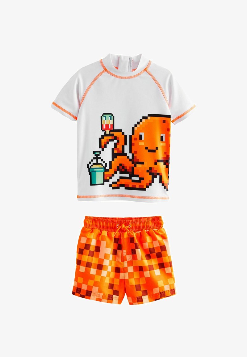 Next SUNSAFE SET - REGULAR FIT - Jogginghose - orange octopus