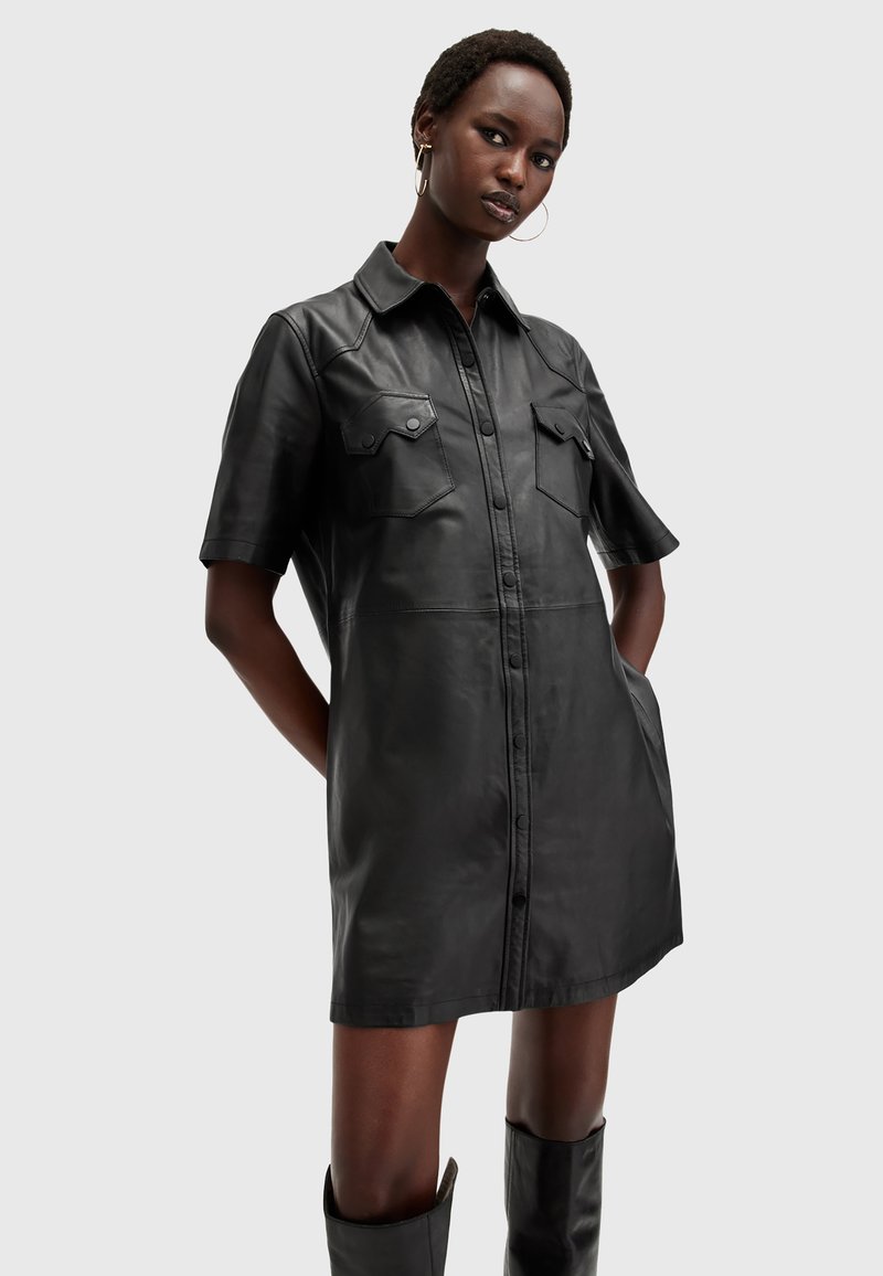 AllSaints ROCK DRESS - Shirt dress - black - Zalando