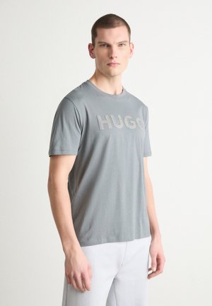 HUGO, DULIVIO - T-shirt imprimé - open grey