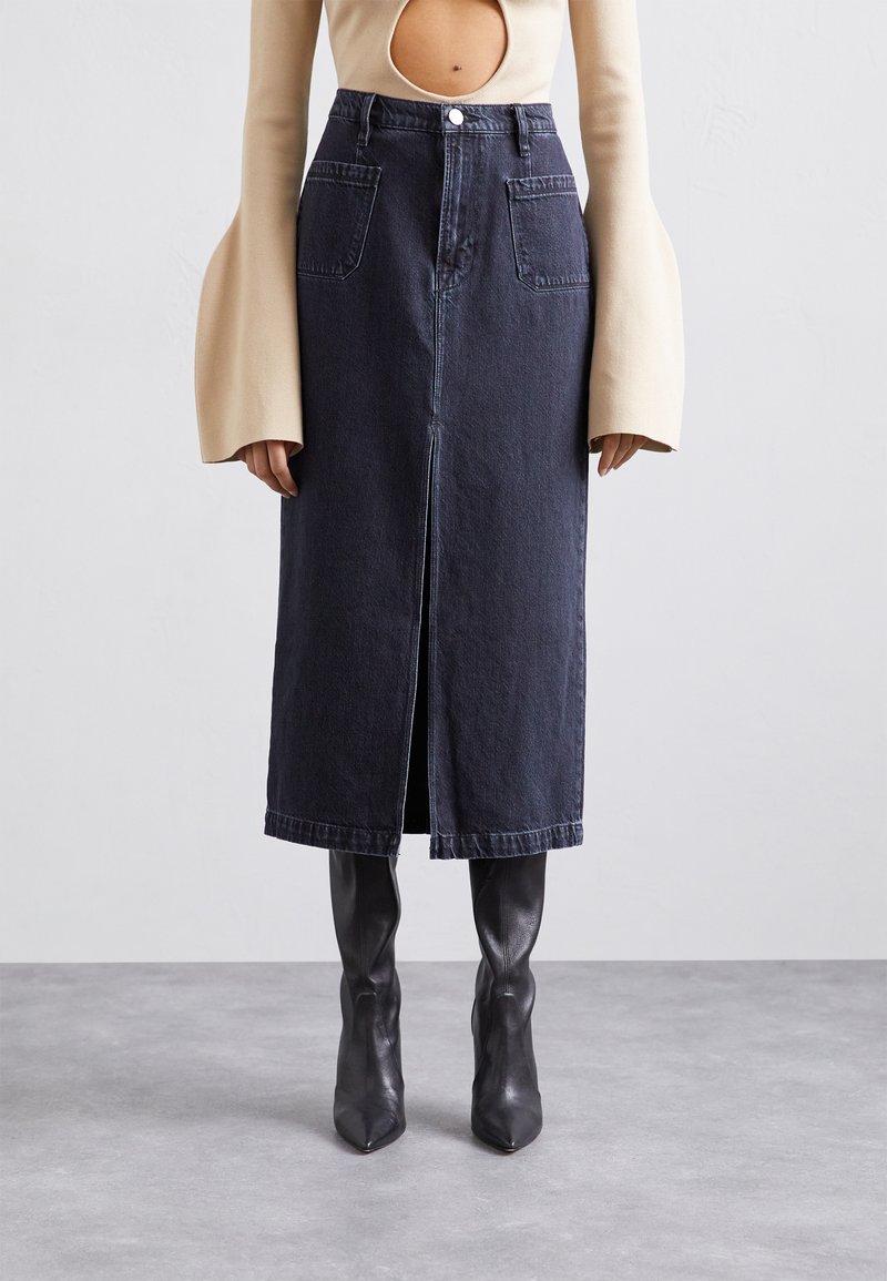 FRAME BARDOT SKIRT Jupe en jean inkwell/denim noir ZALANDO.FR