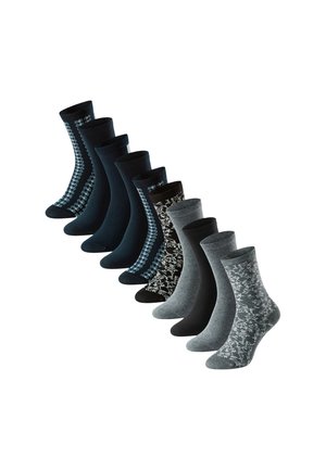 10ER PACK  - Strumpor - dunkelblau   grau