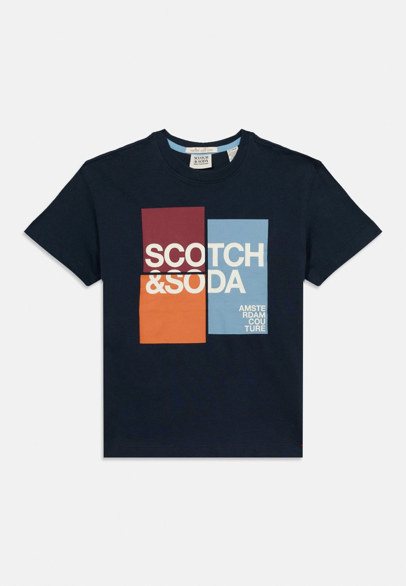 Scotch & Soda T-shirt print donkerblauw