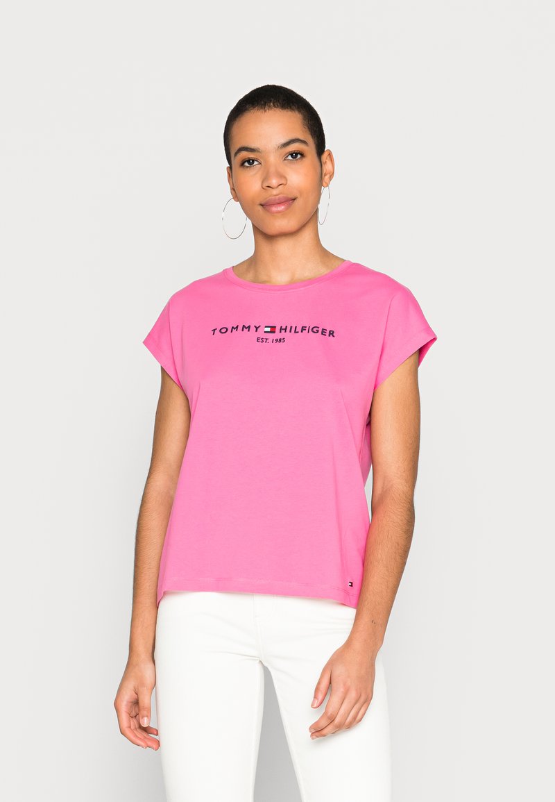 Tommy Hilfiger OPEN TEE CAP Print Tshirt radiant pink/pink