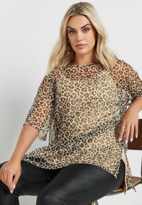 Yours Clothing LEOPARD PRINT - Blus - brown