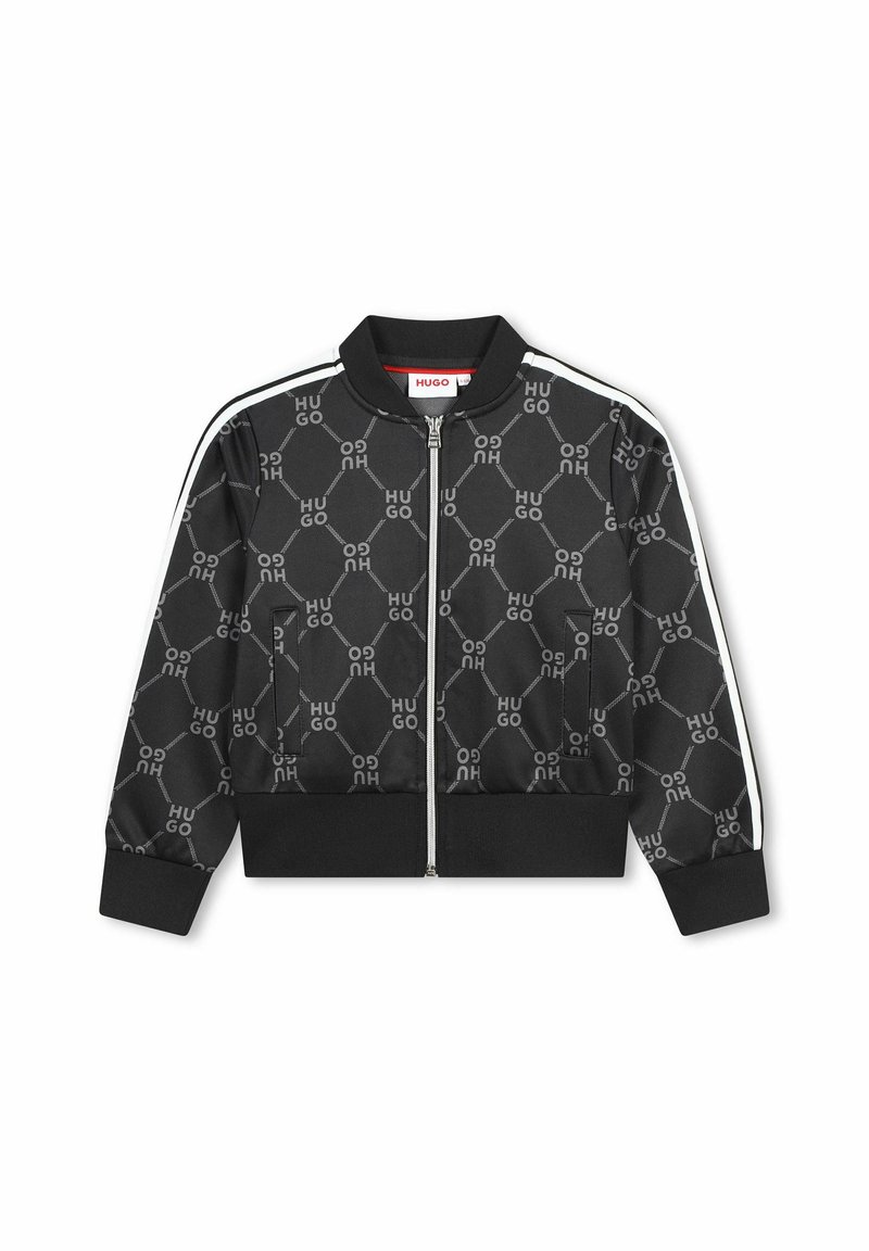 HUGO Kids Sweater met rits zwart