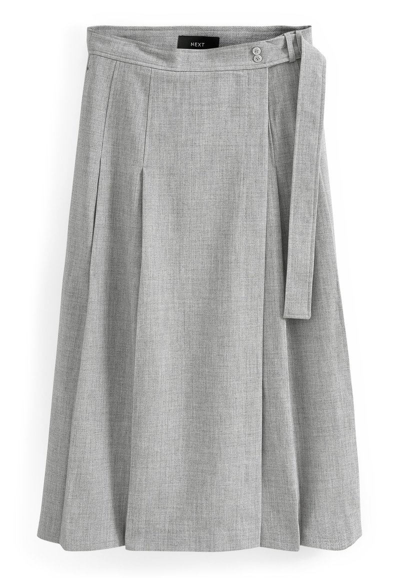 Next TEXTURED MIDI WRAP SKIRT - Wickelrock - grey/grau - Zalando.de 