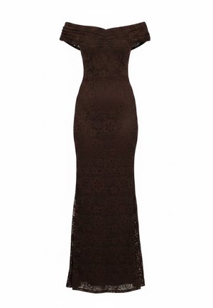 WAL G., IMAN LACE MAXI DRESS - Коктейлна рокля/Парти рокля - brown
