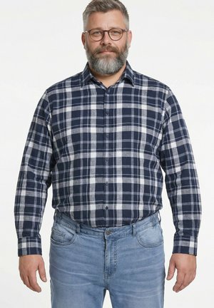 LOOK CHECK  LONG SLEEVE, KENT COLLAR,  - Overhemd - navy blue