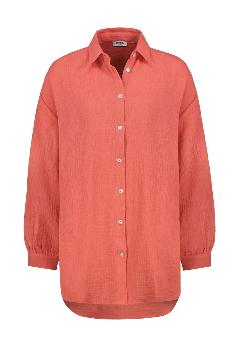 Sublevel LEGERE LOOK MIT KNOPFLEISTE - Button-down blouse - orange