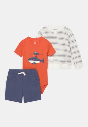 STRIPE SET - Triko s potiskem - orange