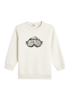 Koton LONG SLEEVE CREW NECK WINTER THEMED PRINTED DETAIL SOFT INTERIOR - Sweatshirt - white