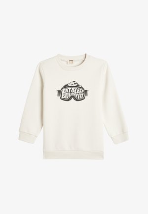 Koton LONG SLEEVE CREW NECK WINTER THEMED PRINTED DETAIL SOFT INTERIOR - Sweatshirt - white