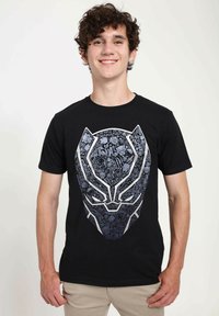 Marvel AVENGERS CLASSIC PANTHER ICON FILL UNISEX - T-shirts print - black