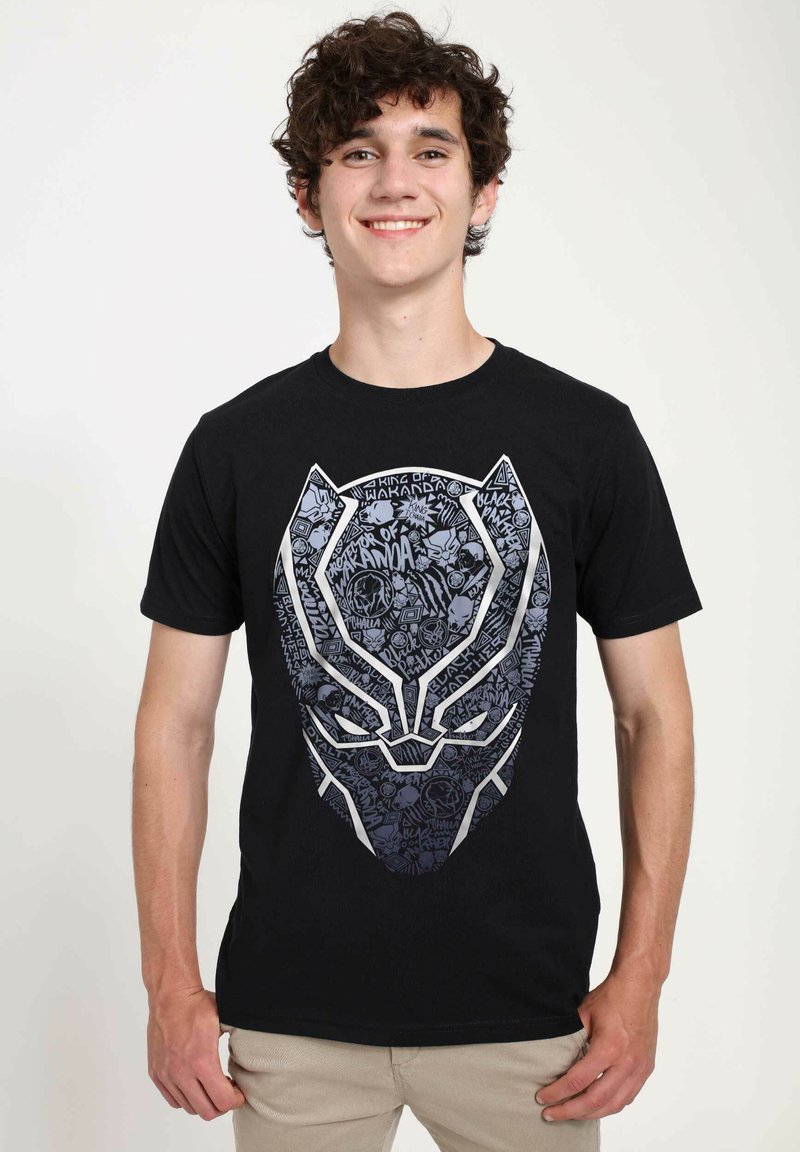 Marvel AVENGERS CLASSIC PANTHER ICON FILL UNISEX - T-shirts print - black