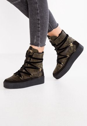 Bottines à plateau - khaki