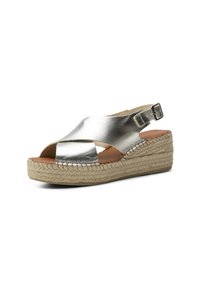 Shoe The Bear ORCHID CROSS - Kiilakorkosandaali - silver