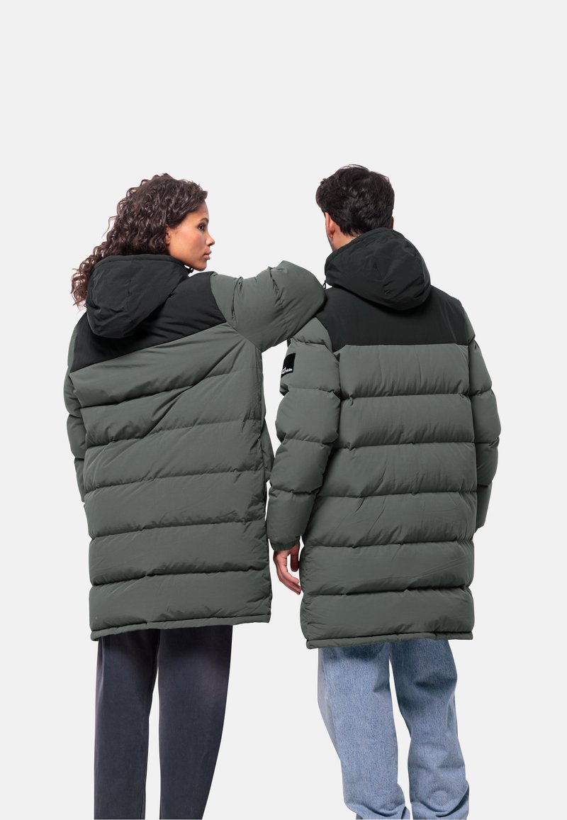 Jack Wolfskin DELLBRUECK LONG Down jacket slate green/green Zalando